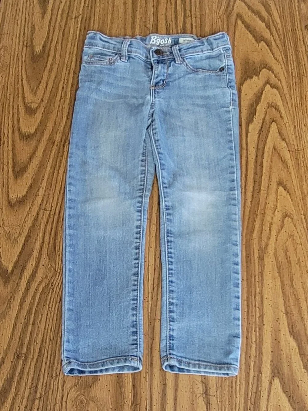 OshKosh B'gosh Girls Size 5 Skinny Jeans Light Wash Stretch Denim Adjustable